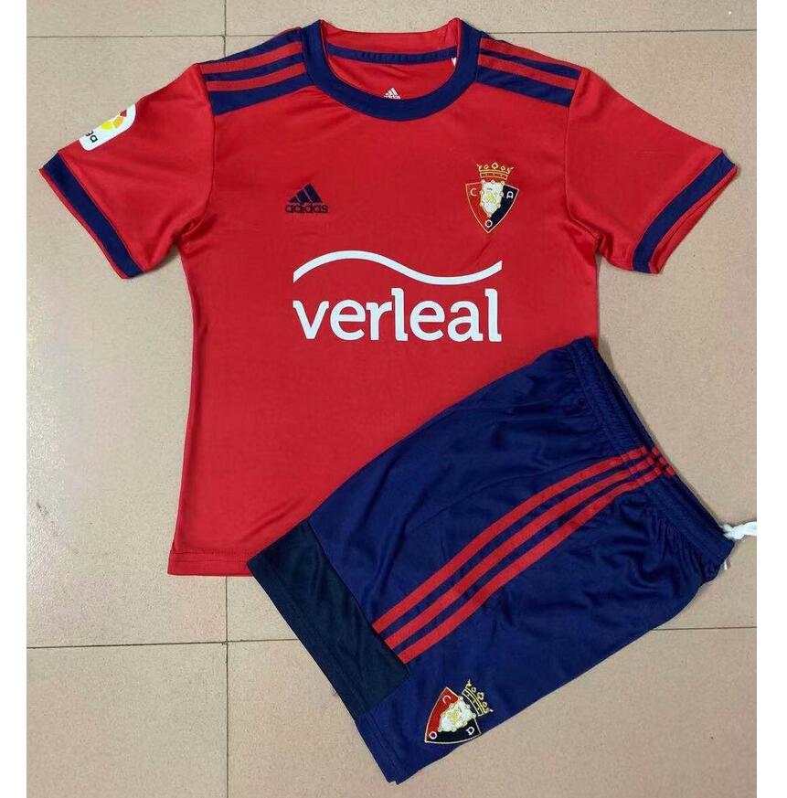 Kids Osasuna 2021/22 Home Soccer Kits Shirt With Shorts